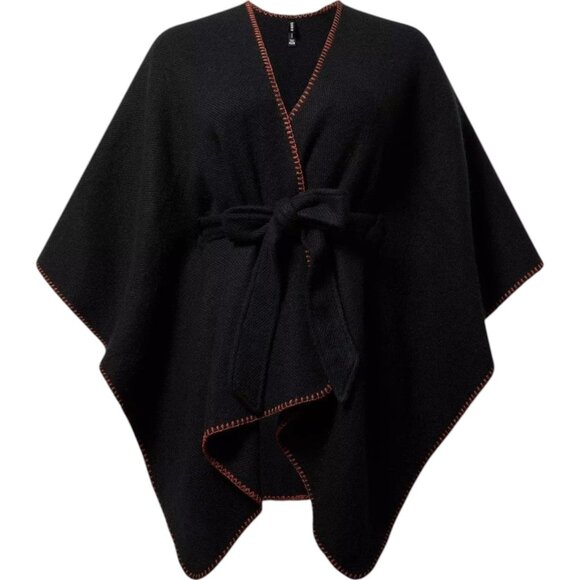 Torrid Belted Ruana / Poncho Color: Black Size: One Size NWT - Picture 4 of 5